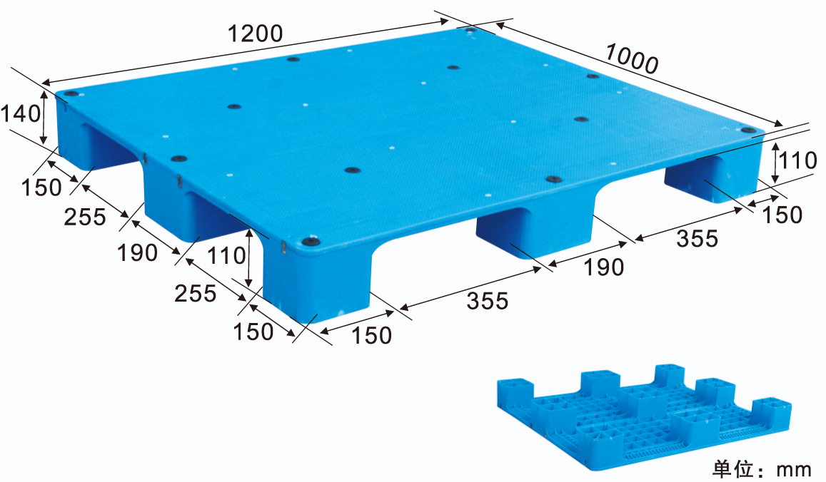 1210九腳平板塑料托盤